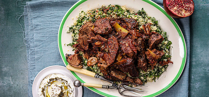 James Strawbridge’s Harissa Roast Lamb with Herby Couscous