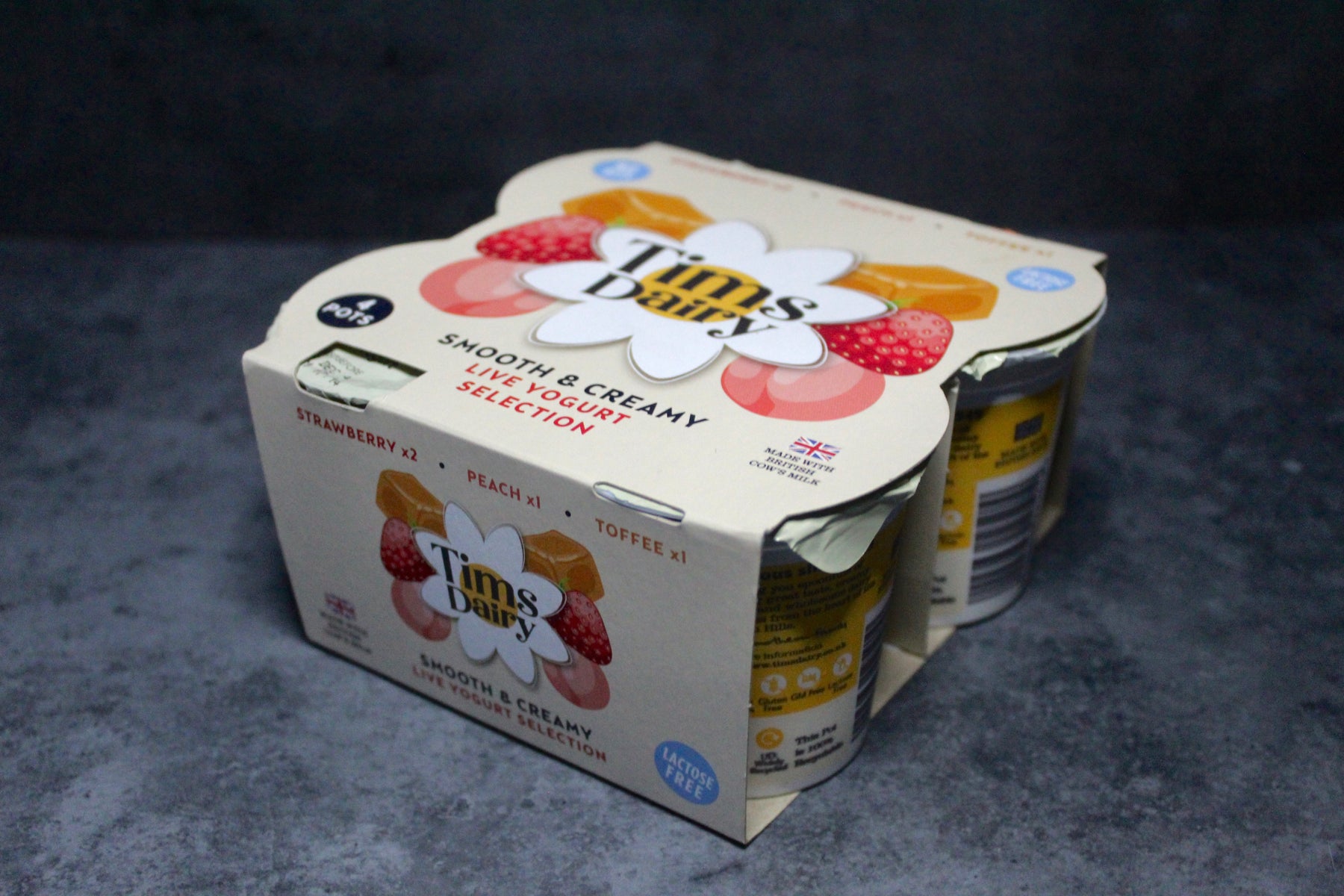 Smooth and Creamy Lactose Free Yogurt Selection (4 x 125g)
