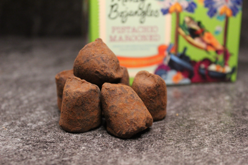 Macaroon and Pistachio Cocoa Dusted Truffles (150g)