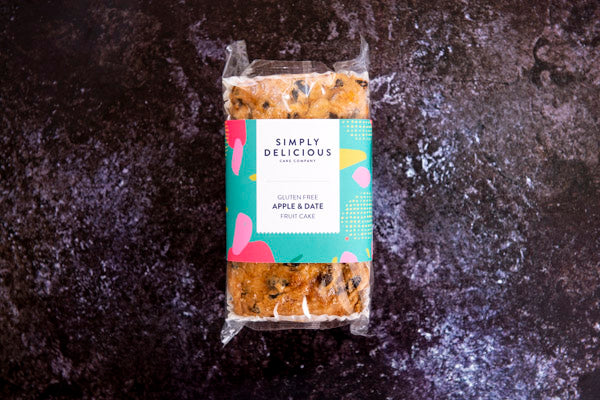 Gluten Free Apple and Date Fruit Cake 475g - Simply Delicious Cakes - 44 Foods - 02