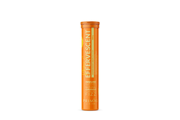 Vitamin C 1000mg Orange Flavoured Effervescent 20 Tablets - Primal Living - 44 Foods - 01