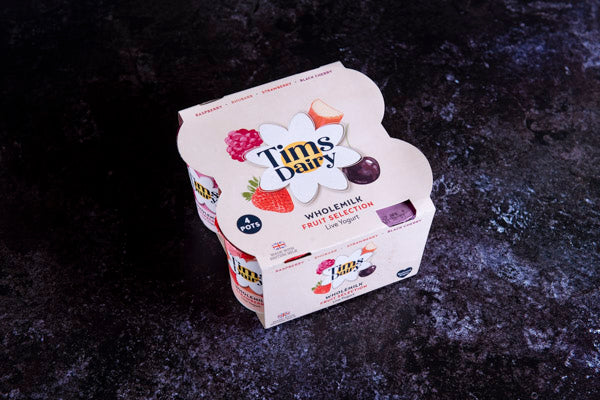 Wholemilk Yogurt Selection 4 x 150g - Tims Dairy - 44 Foods - 01