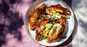 James Strawbridge’s Egg and Hot Smoked Salmon Breakfast Croissant