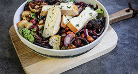 James Strawbridge’s Roasted Grape, Smoked Almond and Oxfordshire Rollright Salad