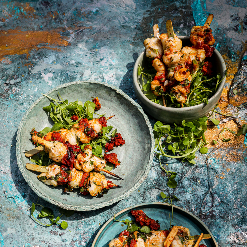 James Strawbridge's Fiery Monkfish Skewers