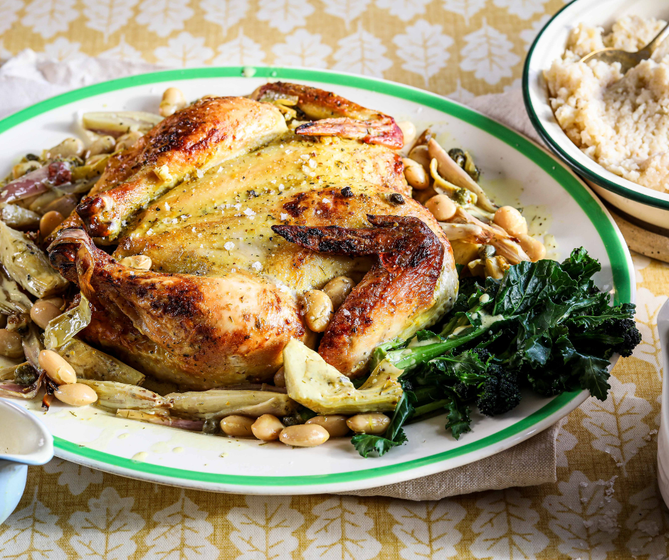 James Strawbridge's Garlic Chicken with Celeriac Mash