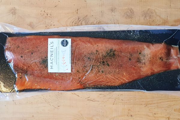 Herefordshire Cider and Apple Cured Whole Salmon Side Sliced (1kg)