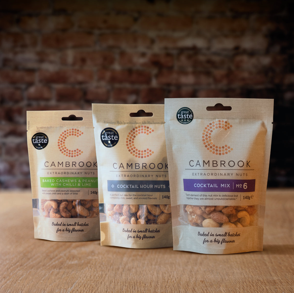 Cambrook - Baked Cashews & Peanuts With Chilli & Lime (140g)